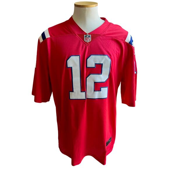 Men's New England Patriots Tom Brady Nike Red Untouchable Limited Player Jersey - Picture 1 of 4